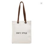 Women Customized Reusable Bags Canvas Tote Bag 10oz With Leather Handles