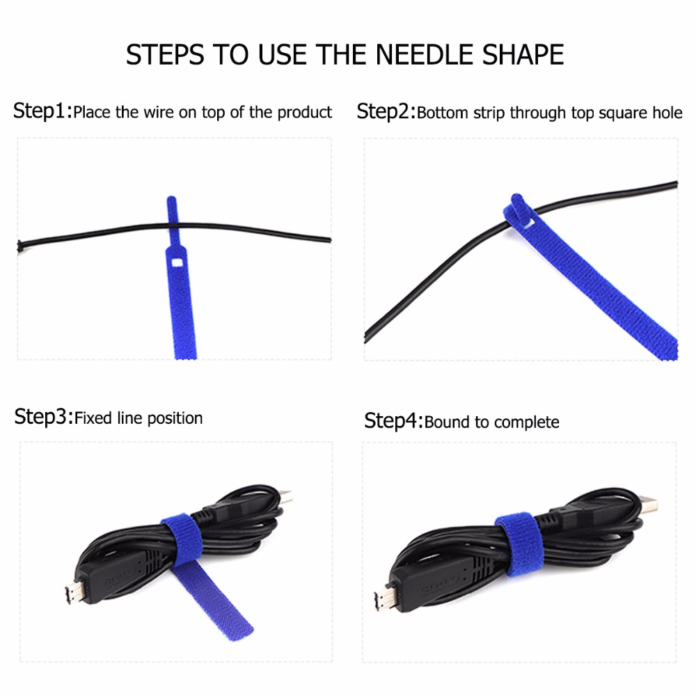 Multicolor Reusable Cable Management Ties 150mm Electrical Cable Accessories Straps
