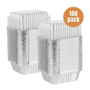 China Food Grade Aluminum Foil Food Containers Takeaway Food Packing Aluminum Foil Tray With Lid wholesale
