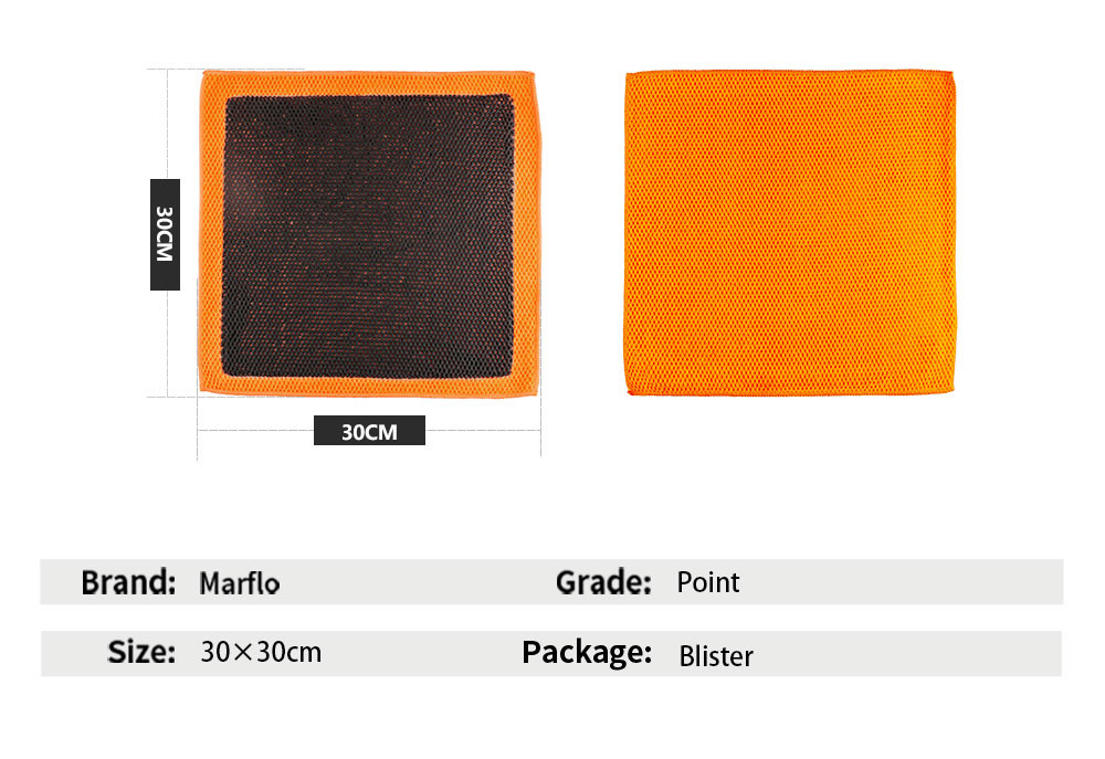 Orange Clay Microfiber Towel In Blue And Red ISO-9001 Certificated