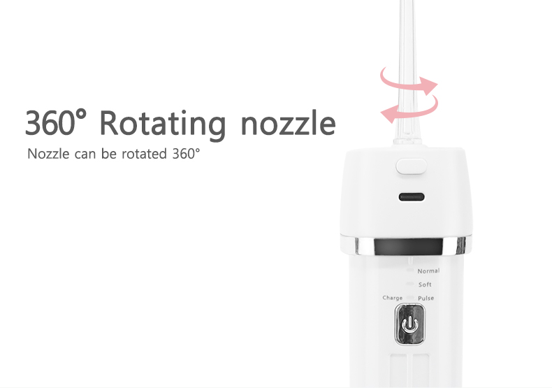 Mini Ipx7 165ml Water Tank Water Flosser Oral Irrigator With 2 Tips