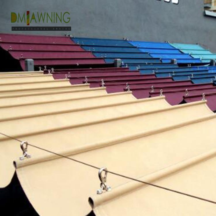 Wave Roof retractable shade pergola Ceiling Awning Shade Fabric Retractable Pergola Canopy