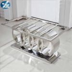 Heavy Base Luxury Modern Dining Tables Black Glass Top Dining Table L200xW100xH7