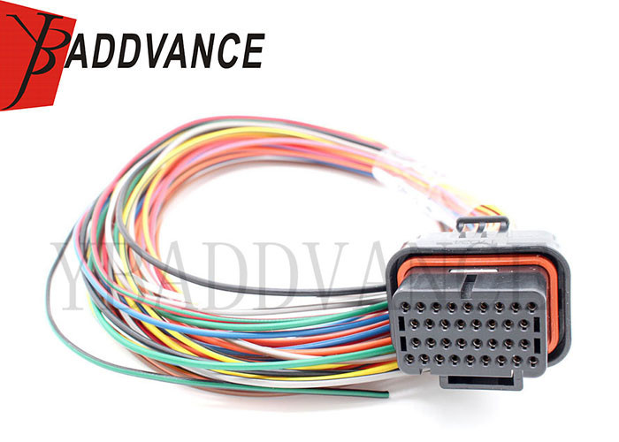 34 Pin Female Sealed ECU Tyco AMP Connectors With 400mm Wire Loom A 7-1866487-1