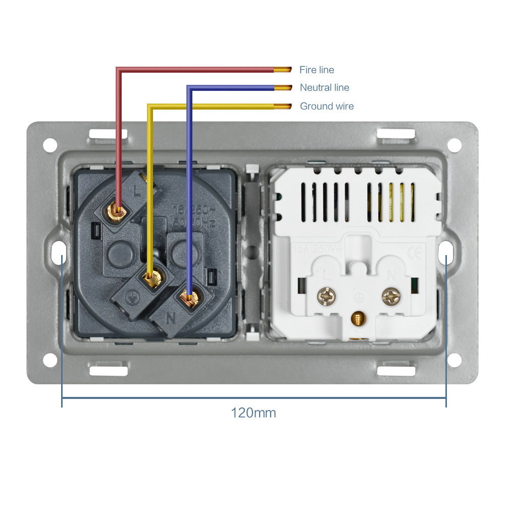 Wall 3 frame power socket eu grounded electrical plug,socket with usb PC panel 258mm*86mm white/black/gold