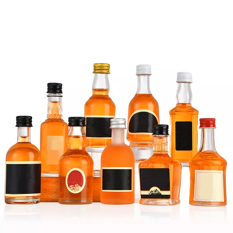 Collar Material 50ml Small Luxury Wine Bottle for Vodka Whisky Customized Design