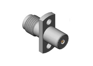 China Stainless Steel RF Coaxial Connector K Series Female Straight 2 Holes Flange 2.92mm wholesale