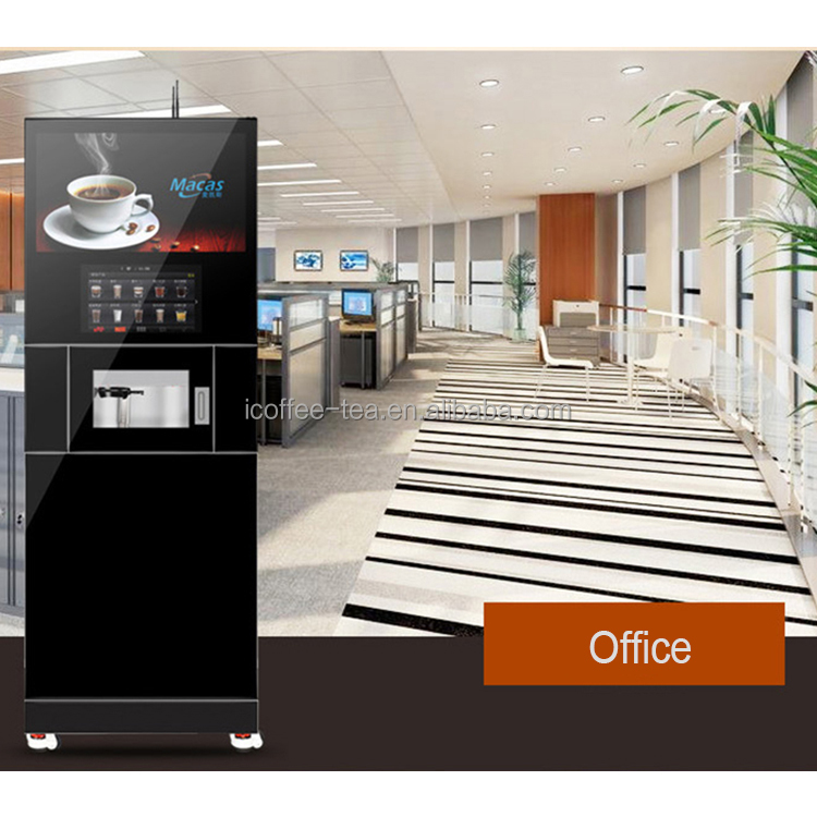 15.6'' Touch Screen Automatic Instant Coffee Vending Machine H 1830mm
