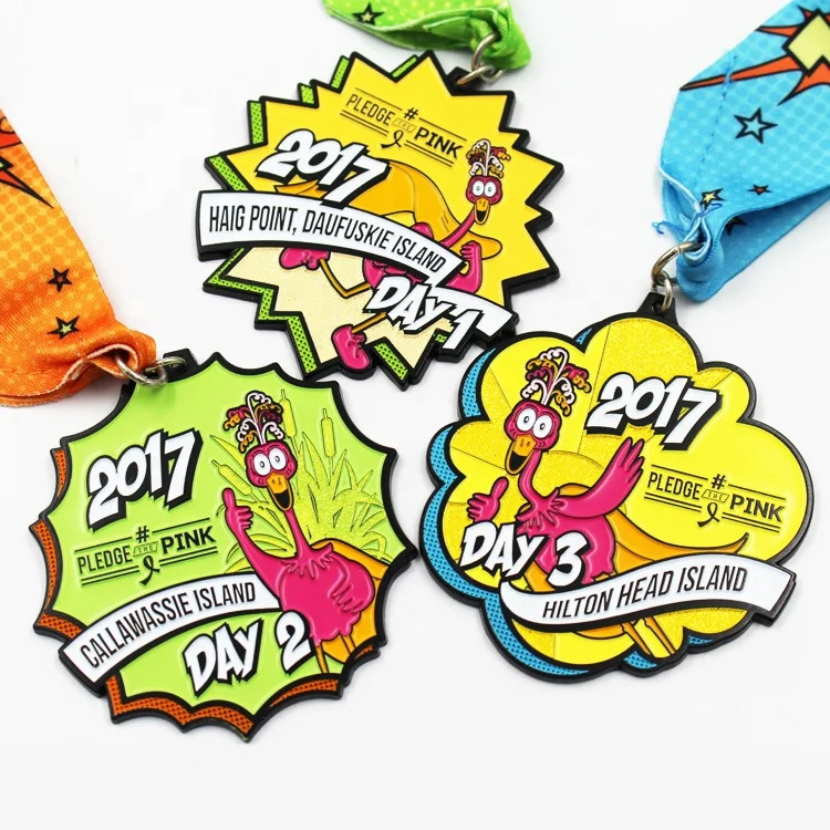 Custom Medallion Medal Metal Gold Triathlon Finisher Marathon Large Running Sports Medals
