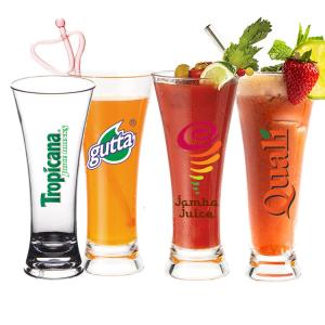 China Shatterproof Water Juice Plastic Beer Glasses Cold Soft Plastic Drink Glasses 320ml wholesale