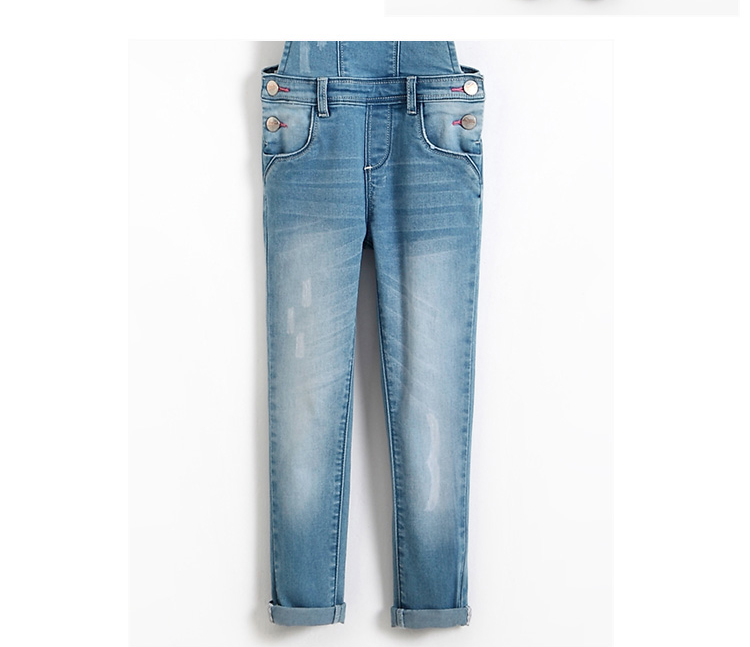 Fashion Kids Denim Clothes Adjustable Shoulder Strap Overall Denim Jeans For Girls