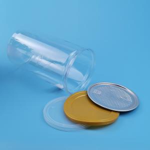 China Transparent 1400ml Visible Tuna PET Plastic Food Jars wholesale