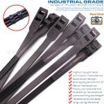 Cable Ties Double-locking Cable Tie 9x350mm Black Cable Zip Tie Strap with