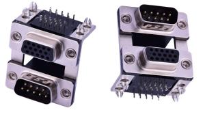 China Female D Sub Connector 9PIN Public Seat Combination Type Insulation Resistance wholesale