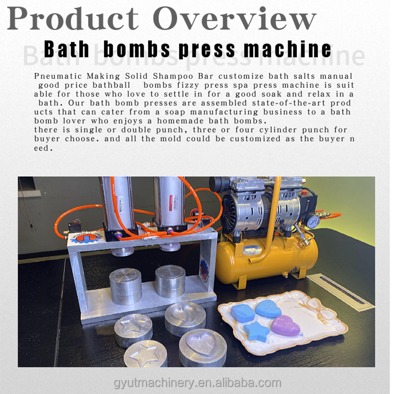 Mini Bath Bomb Salt Powder Shampoo Bar Press Machine with Pneumatic Press