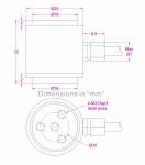 Flange Type Load Cell 10 lb 20 lbf 50lb 100 lbf 200lb 450 lb Flange Mounted
