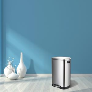China 50L Stainless Steel Step Trash Can Free Logo Print wholesale