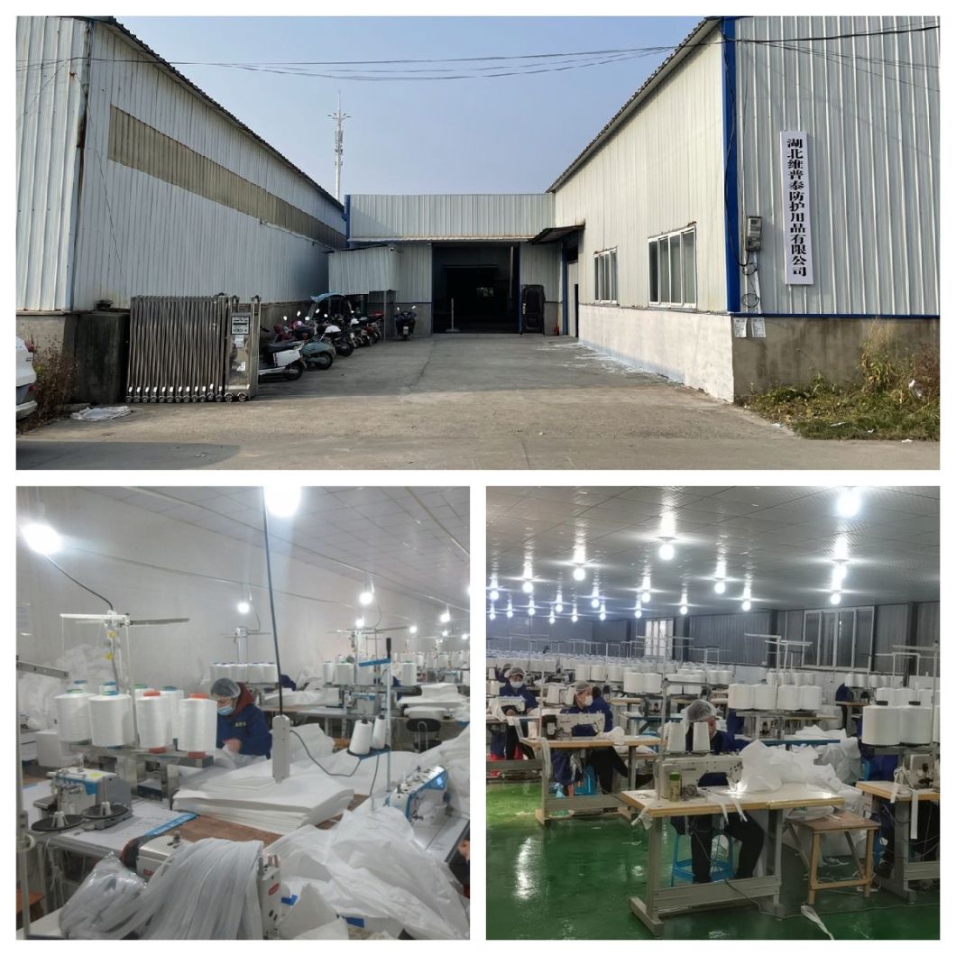 Wholesale CE Type5&6 Anti-Virus Dustproof SMS Nonwoven Coverall with Custom Stick Strip