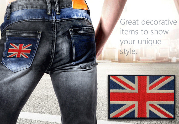 Hot Cutting 50% 75% 100% Embroidered National Flag Patches