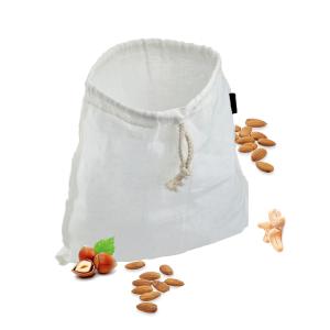 China Reusable Food Grade 200 Micron Organic linen Nut Milk Filter Bag wholesale