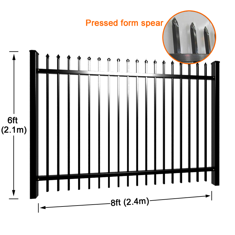 Crimped Press Top Security Residential Fencing Panels H1.8M*W2.4 Rails 50mm