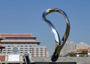 China Custom Made Modern Stainless Steel Abstract Sculpture For Outdoor Art wholesale
