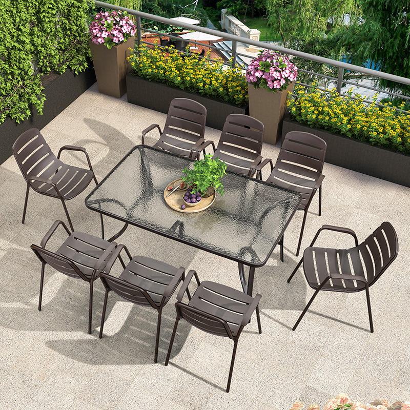 Outside Rattan Garden Table And Chairs Polyester 3 Piece Wicker Patio Set