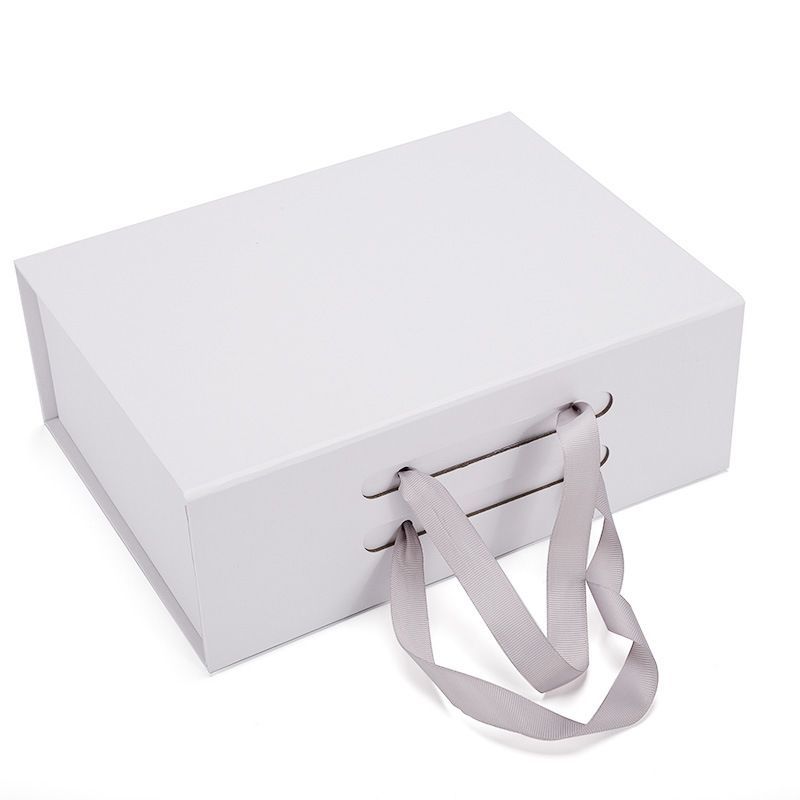 Custom Luxury Paper Magnet Foldable Folding Magnetic Gift Box Garment Apparel Clothing Shoes Packaging Box with Ribbon