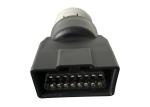 Gray J1708 Deutsch 6-Pin Female to OBD2 OBDII 16 Pin J1962 Female Adapter