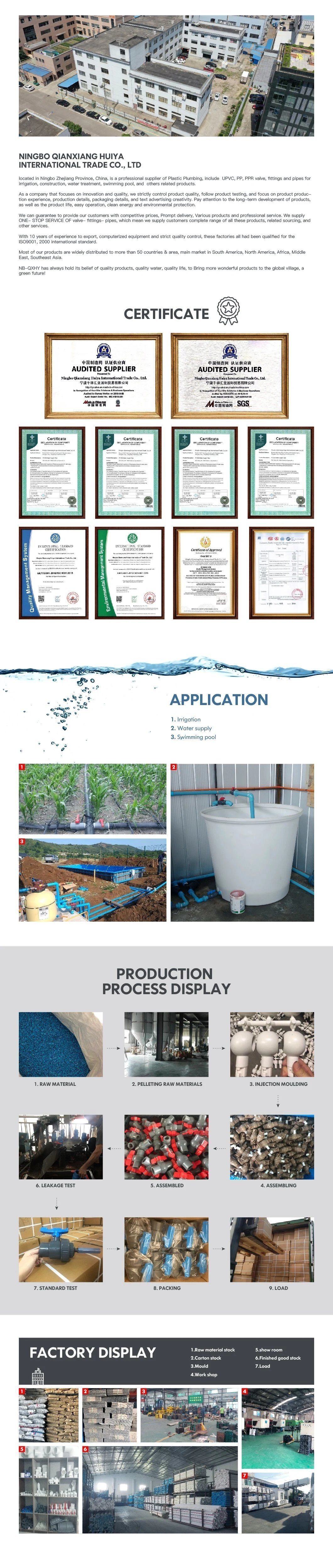Grey Color PVC Pipe for Water Supply DIN Standard Pn10 Pn16