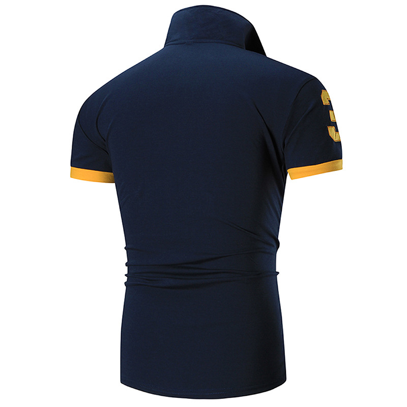 Knitted Fabric Custom Logo Plain Casual Golf Cotton Polyester Polo Shirts T-shirt For Men