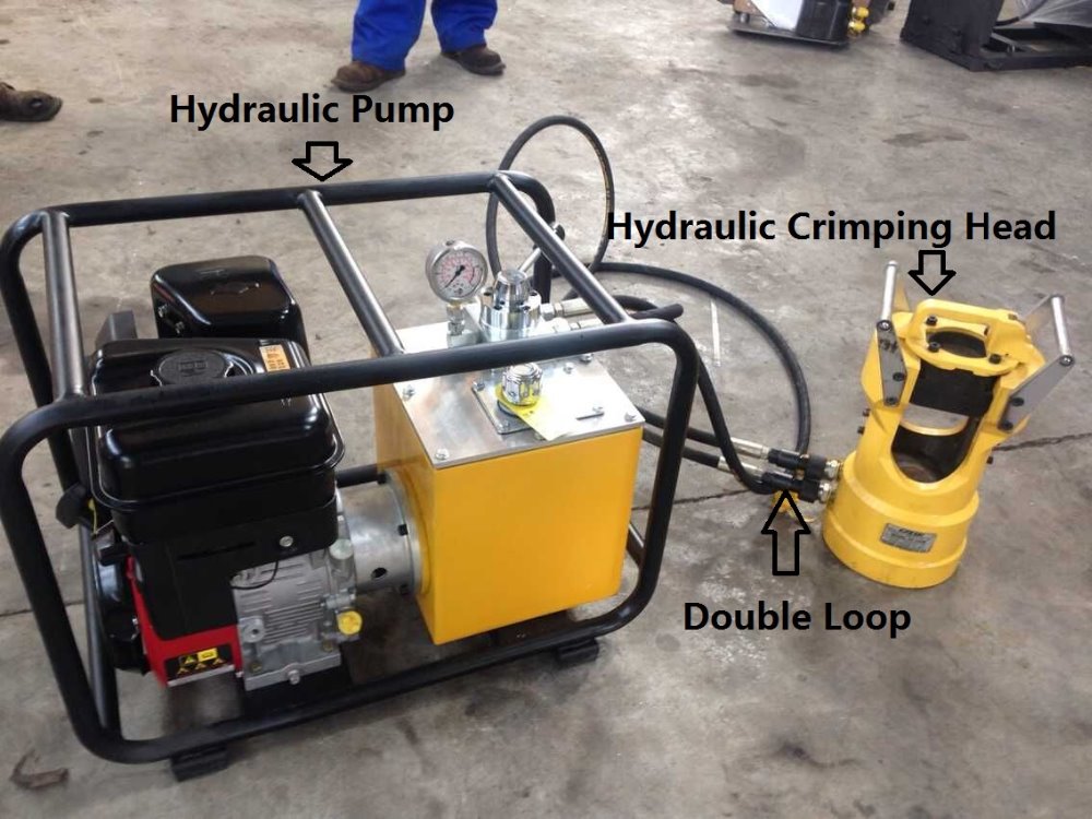 1250KN hydraulic Compressor QY-125 max oil pressure 94Mpa for ACSR less than 720