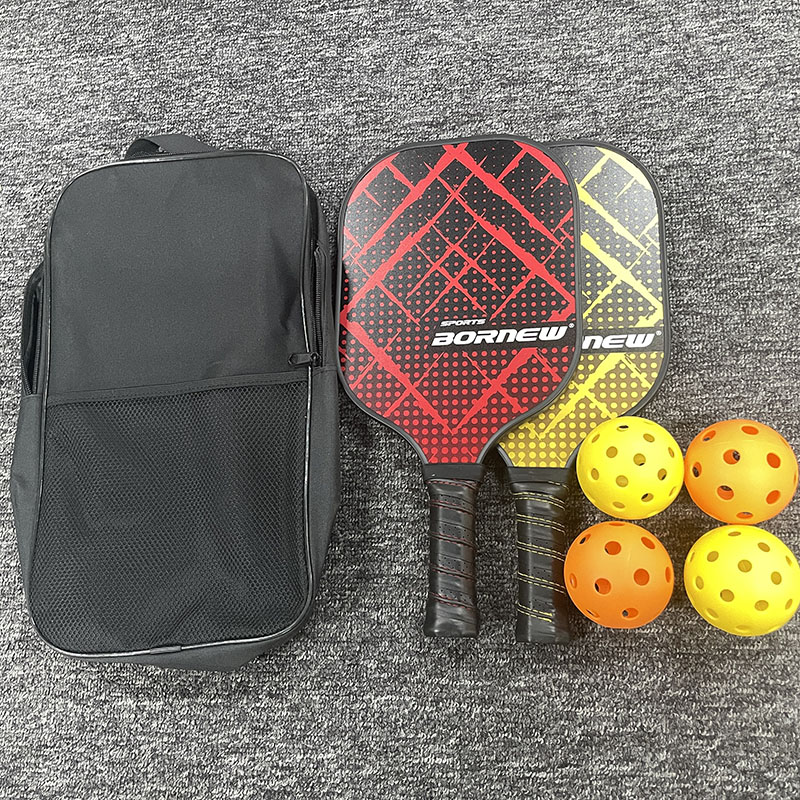 USAPA Approved Fiberglass Pickleball Set 2 Rackets 4 Pickleballs 1 Bag for Ages 5-80