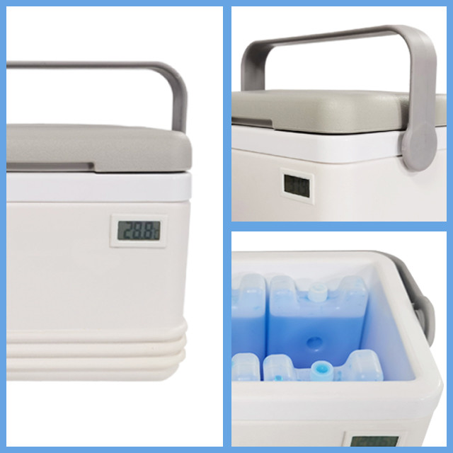 Durable Medical Cooler Box with 2-8°C Temperature Range and One Set Ice Pack Included