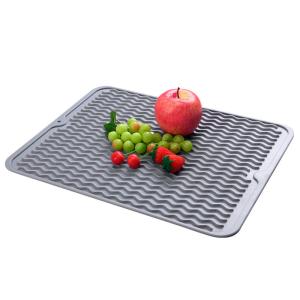 China Custom Eco-friendly Silicone Dish Drying Mat Heat Resistant Trivet for Kitchen Counter wholesale