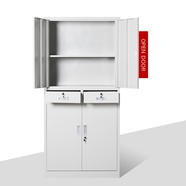 Office Iron Double Office Filing Cabinets With 2 Drawers In Middle