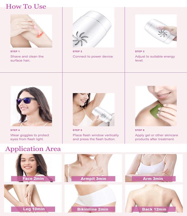 Permanent CE ROHS 8000000 Flashes IPL Hair Removal