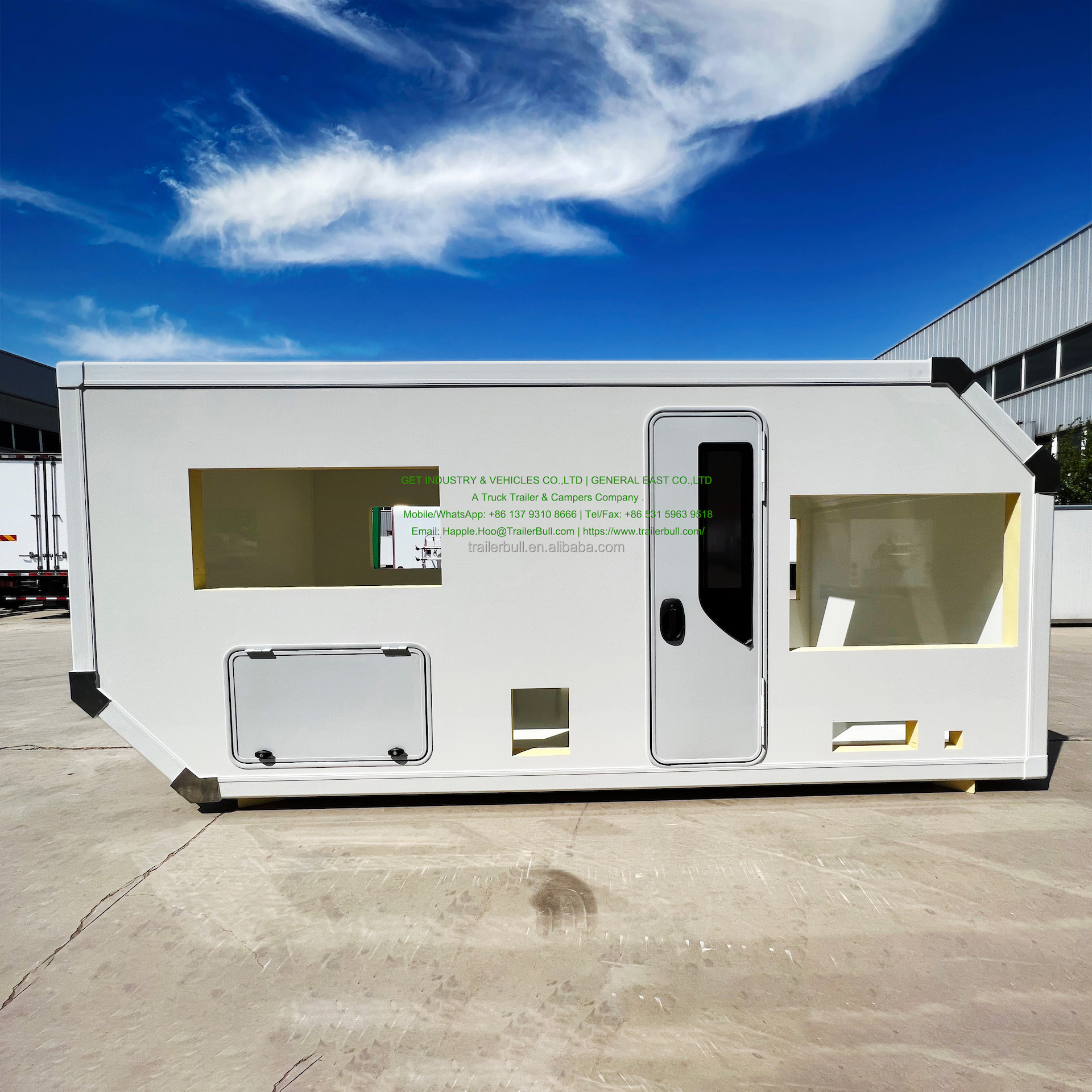 16ft FUSO 4x4 Truck Camper Motorhome Box DIY Recreational Vehicle FRP White /Customize