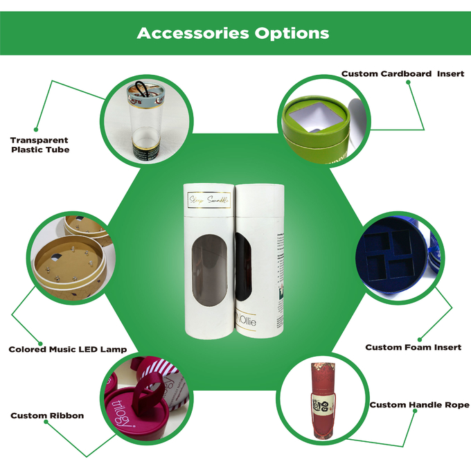 Eco Friendly Cardboard Round Box Cylinder Containers