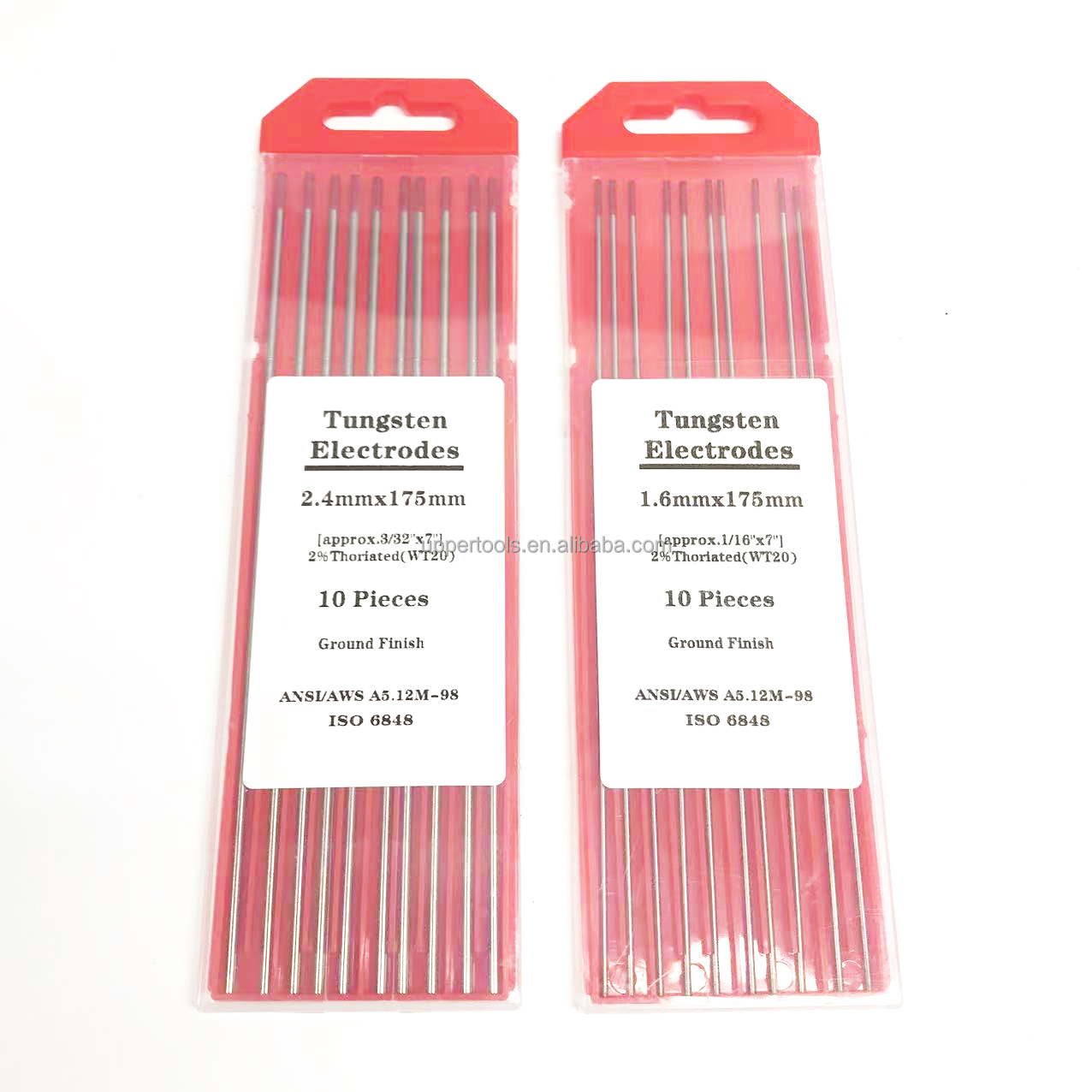 Welding Rods Red Tip 2.4mm*175mm TIG Welding Accessories for Welding Current 40-230A