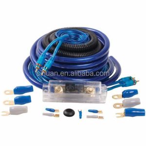 China Car Audio Amplifier Wiring Kit with RCA Connector Type and Customizable Cable Color wholesale
