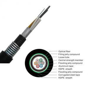 China G652D 250um Fiber Outdoor Armored Fiber Optic Cable GYTA53 48 Core wholesale