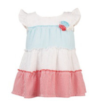 Plain Woven Cotton 100% Sleeveless Summer Girl Dress