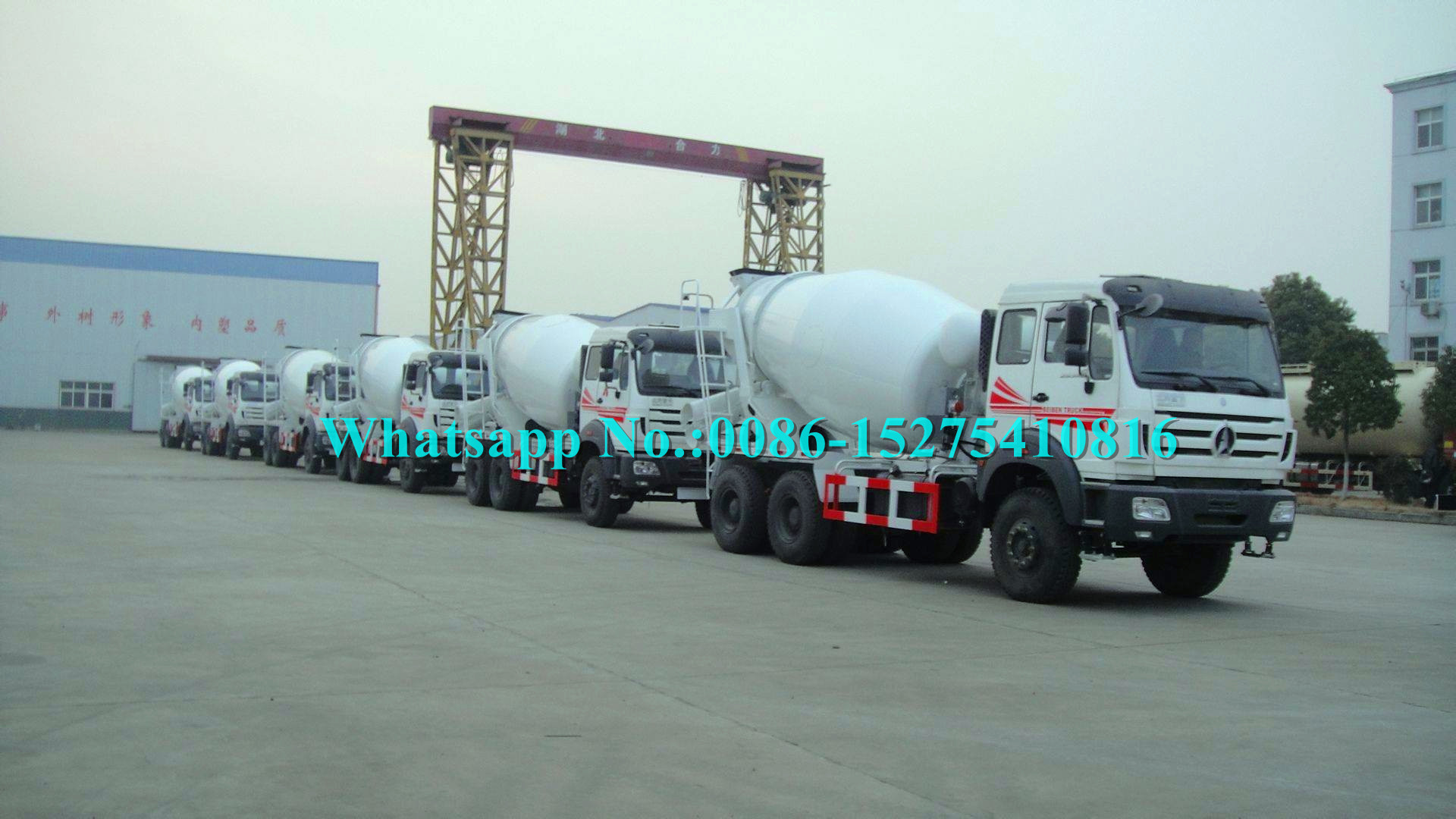 2638 380hp Beiben North Benz Brand New 6x4 10 wheeler 8cbm Concrete Cement Transit Mixer Truck for DR CONGO