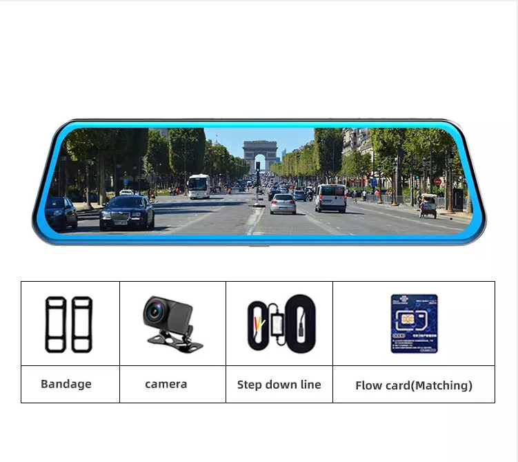 10inch 1440P 1080P Dashboard Dash Cam WIFI GPS Night Vision