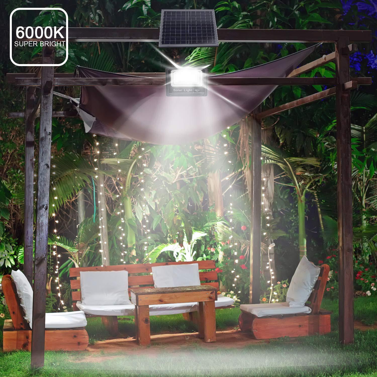 Outdoor 300w 6000K Ip67 Solar Powered LED Flood Light
