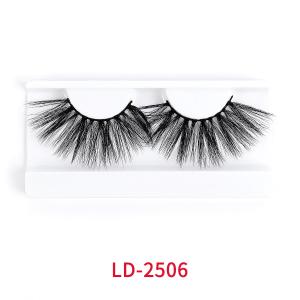 China 3D PBT Fiber 25mm Faux Mink Lashes With 4 Pairs Packaging wholesale