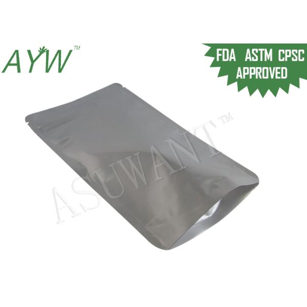 Oxidizer Proof Stand Up Resealable Foil Bags 8oz / 226g For Tobacco Leaf