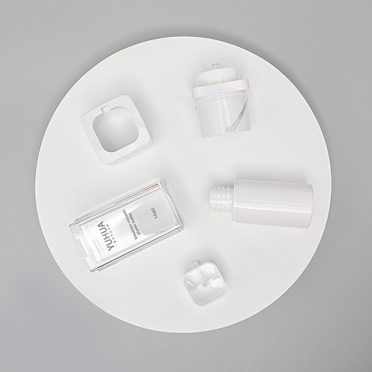 Liquid Foundation Dispenser PET Plastic Bottle Transparent Double Wall 15ml 30ml 50ml