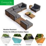 Sofa Set Teak Wood Garden Sectional Modern Design Furniture Outdoor Coffee Table